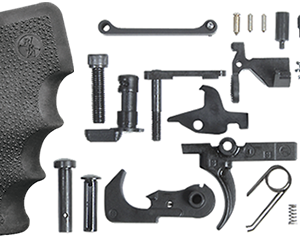 LOWER RECEIVER PARTS KIT, SINGLE STAGE TRIGGER, STAR SAFETY, STANDARD A2 GRIP BLACK