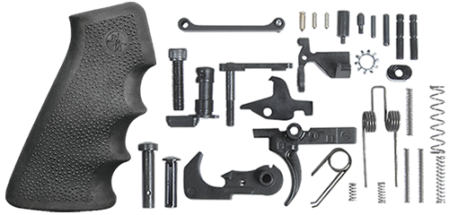 LOWER RECEIVER PARTS KIT, SINGLE STAGE TRIGGER, STAR SAFETY, STANDARD A2 GRIP BLACK