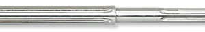 18 INCH MID-LENGTH FLUTED STAINLESS STEEL BARREL WITH EXTENSION AND PIN