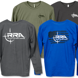 RRA AMERICAN FLAG LOGO T-SHIRT, BLACK