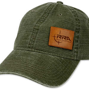 RRA SPECIALTY CAP, OLIVE WITH LEATHER LOGO PATCH