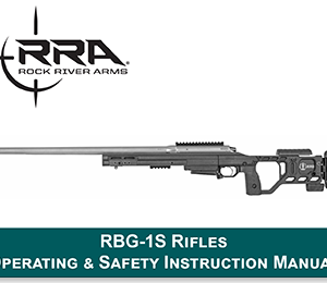 RRA RBG-1S OPERATING AND SAFETY MANUAL
